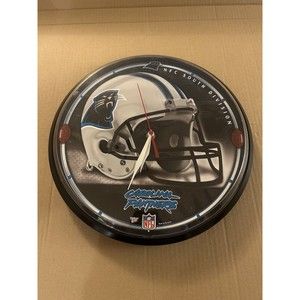carolina panthers wall clock